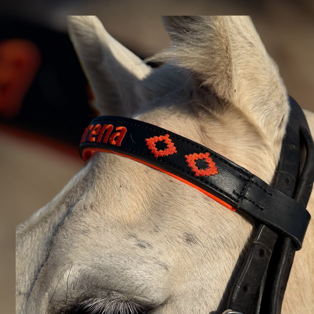 Leberstirnband mit Neoprenpolster