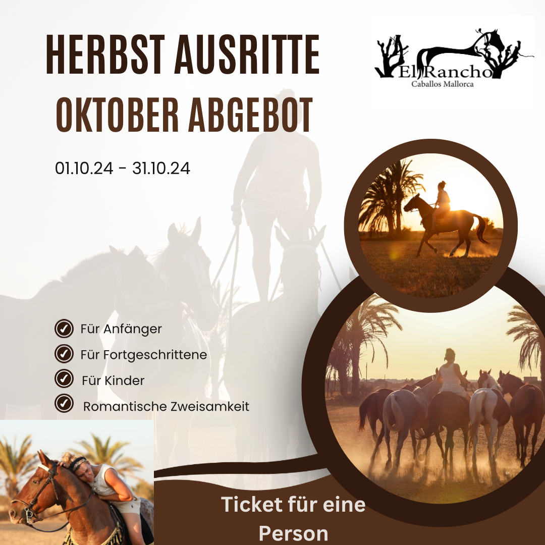 Ausritt Ticket für 1 Person Oktober